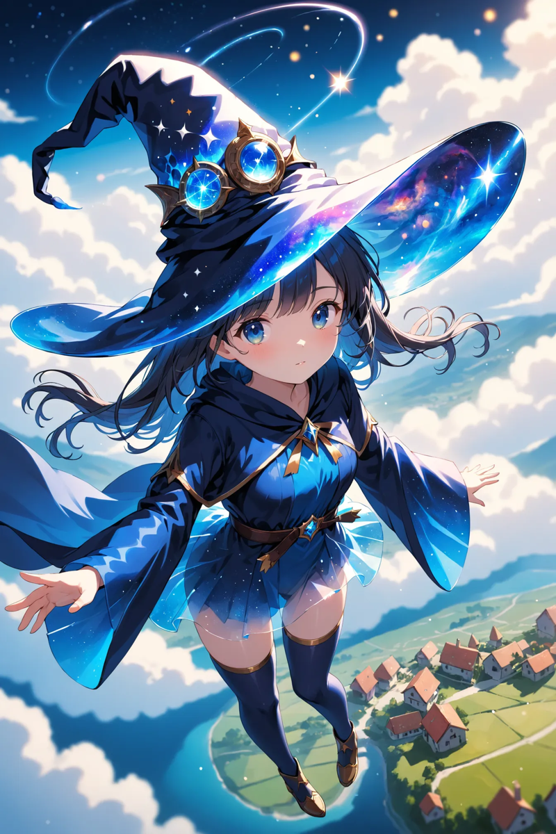 02094-3142709580-1girl, solo, wizard hat, robe made of galaxy, transparent, translucent, thighhighs, close-up, face focus, from.webp